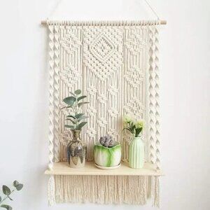 HANDMADE Macrame Wall Hanging Shelf
